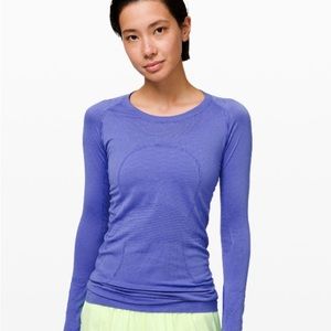 Light purple Swiftly Tech long sleeve crew